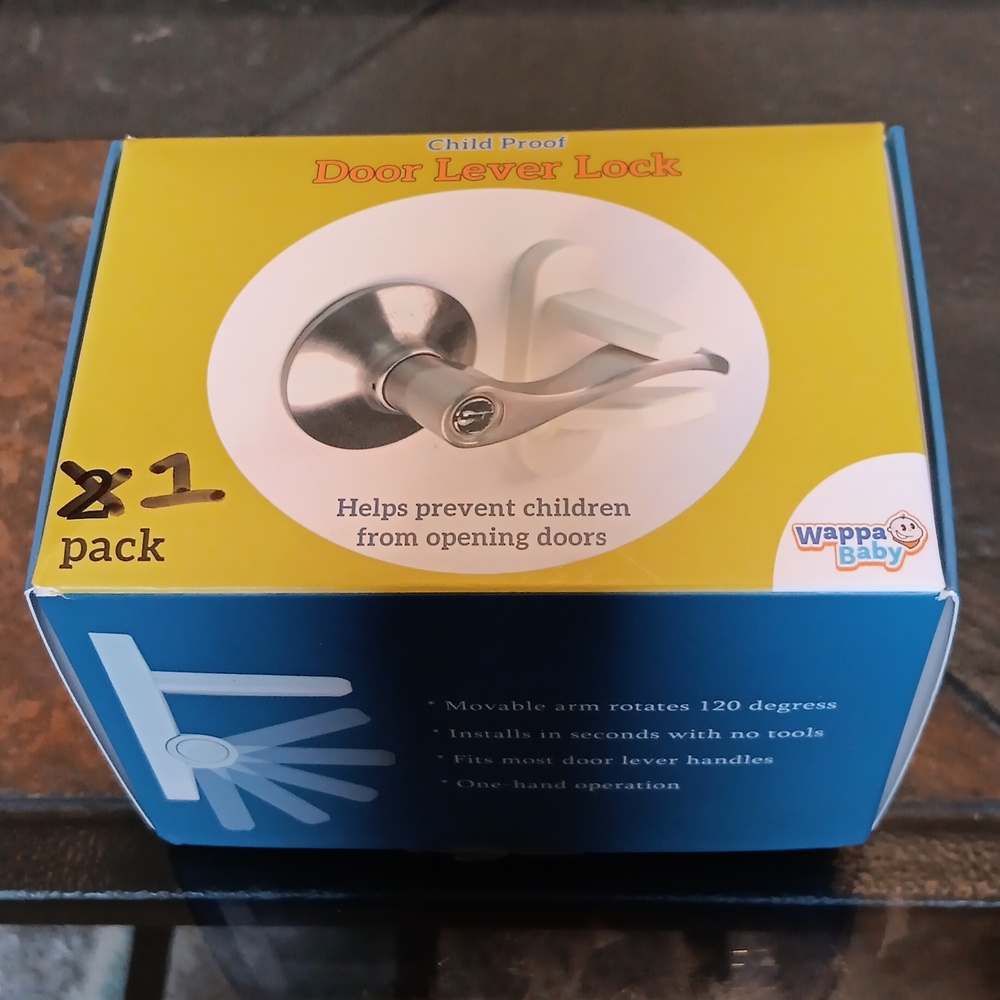 CHILD PROOF DOOR LEVER LOCK